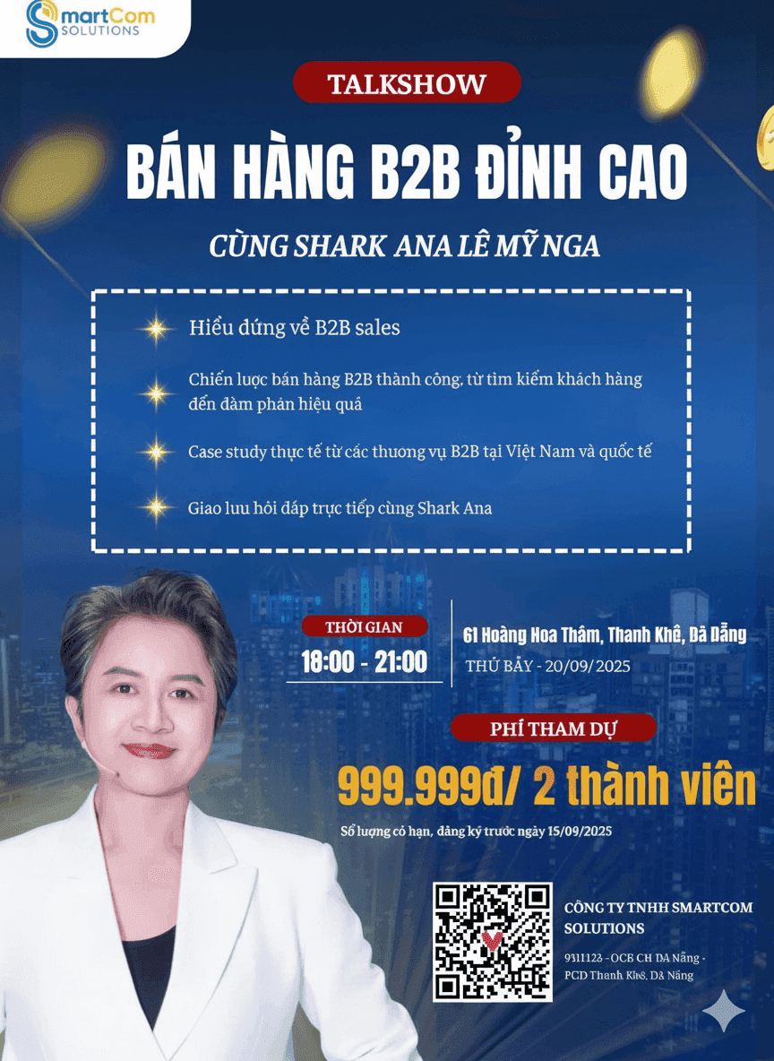 🌟 TALKSHOW ĐẶC BIỆT🌟 BÁN HÀNG B2B ĐỈNH CAO Cùng Shark ANA LÊ MỸ NGA🌟